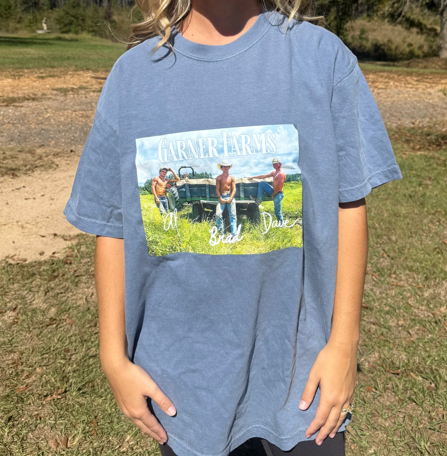 Dusty Blue Dave, Al, & Brad Shirt