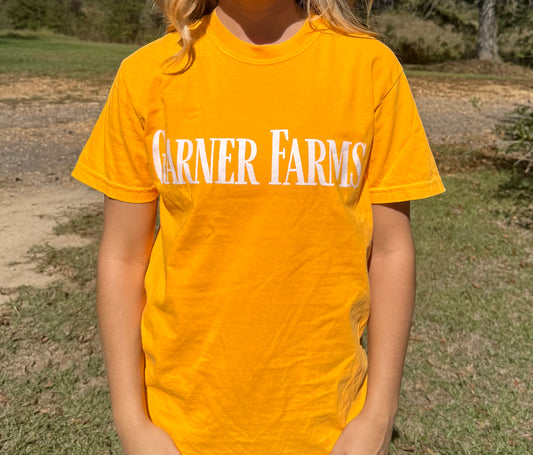 Bright Orange Garner Farms Shirt